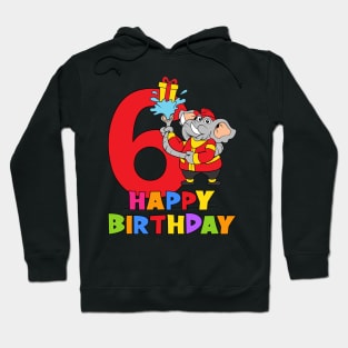 6th Birthday Party 6 Year Old Six Years Hoodie